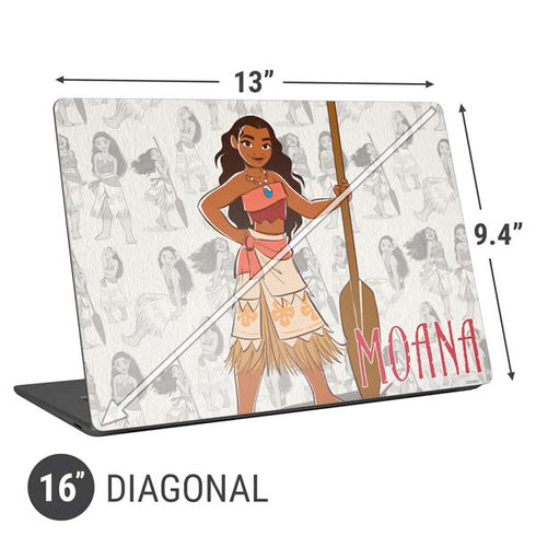 Disney Princess Moana Pattern Universal Laptop 16in (13 x 9.4in) Skin